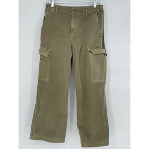 GAP Women's 6‎ Petite Loose Khaki Cargo Pants Regenerative Cotton